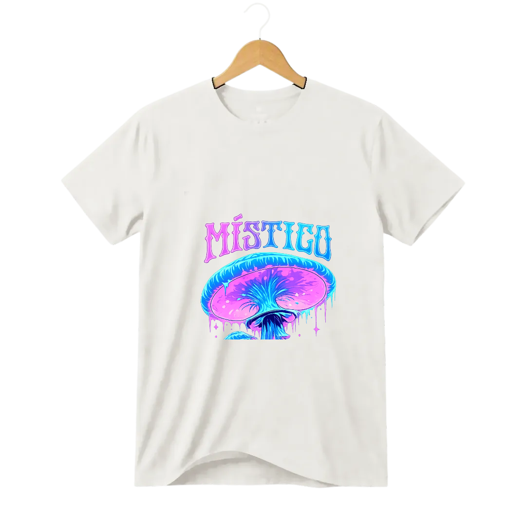 Camiseta Cogumelo Roxo Místico