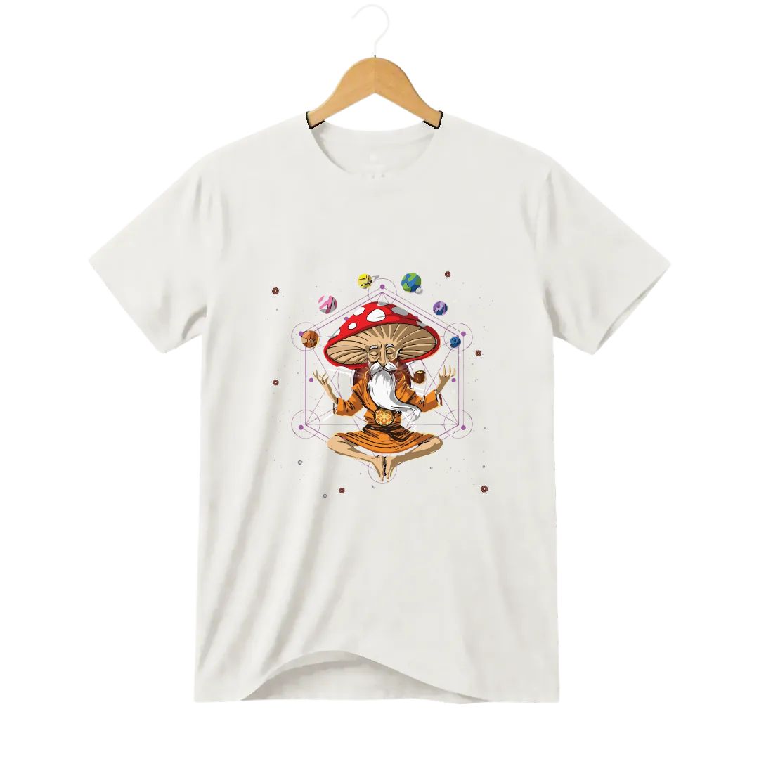 Camiseta Budda Cogumelo e Universos