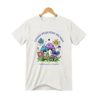 Camiseta Cogumelo Lindo Pequeno Mundo