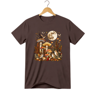 Camiseta Cogumelo Lua Cheia no Bosque
