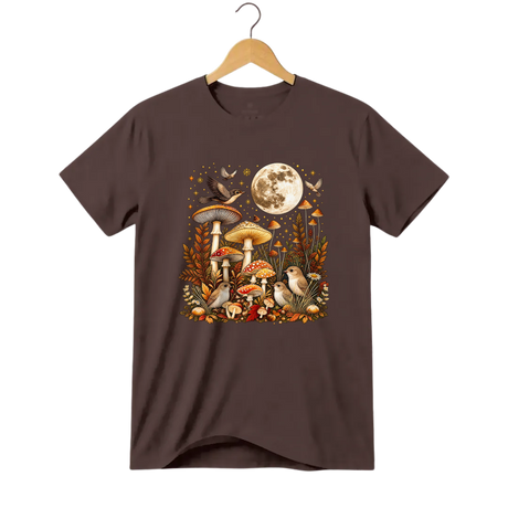 Camiseta Cogumelo Lua Cheia no Bosque