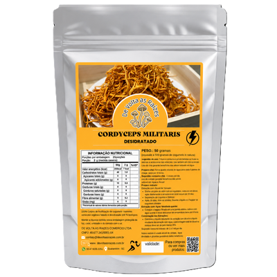 Cogumelo Cordyceps militaris Desidratado 50 g