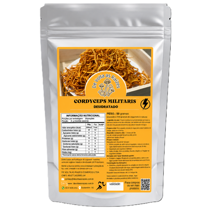 Cogumelo Cordyceps militaris Desidratado 50 g