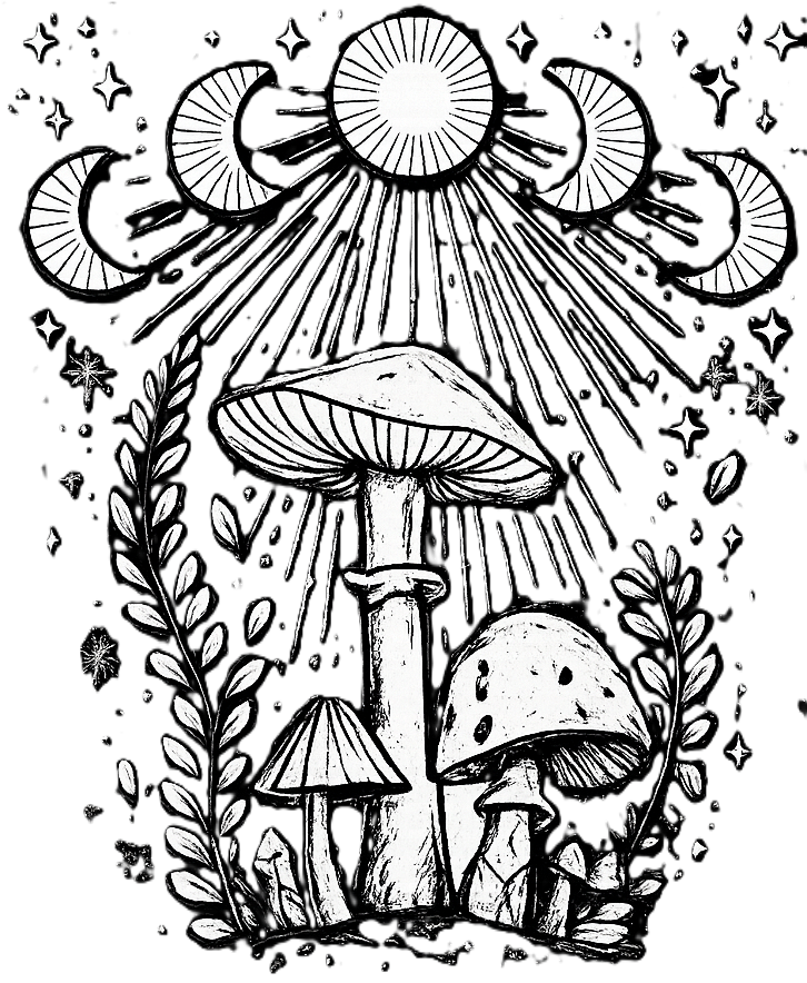 Camiseta Cogumelos da Lua