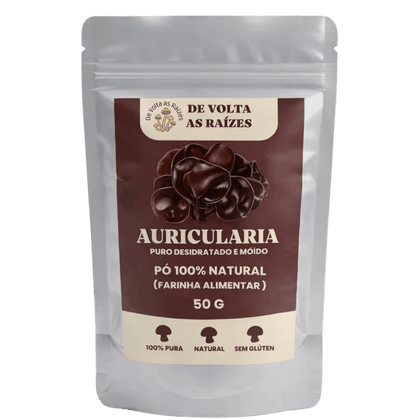 Cogumelo Auricularia auricula-judae  100% Pura Moída 50 g (farinha)