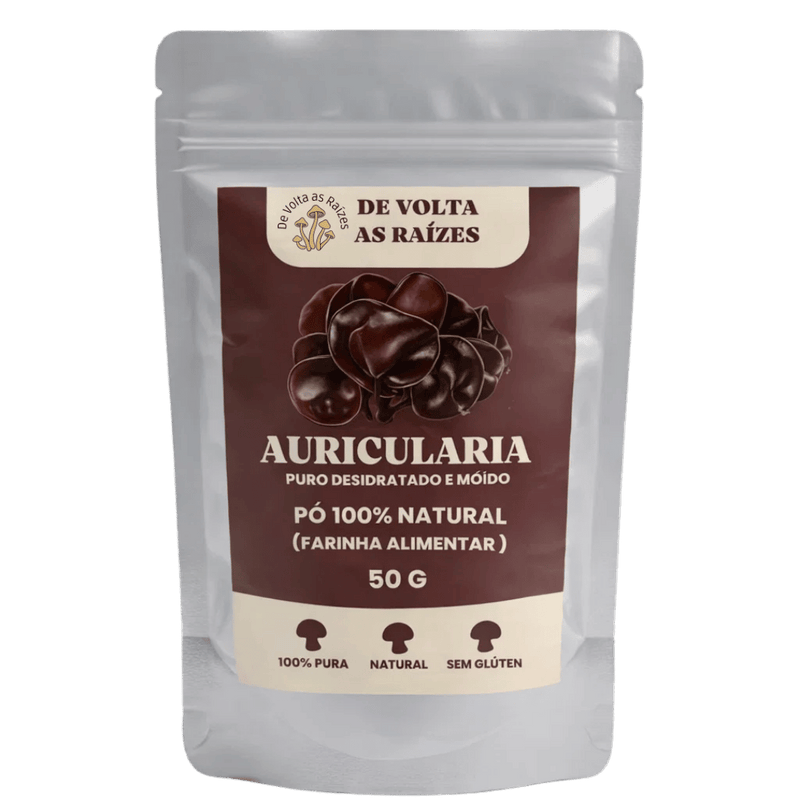 Cogumelo Auricularia auricula-judae  100% Pura Moída 50 g (farinha)