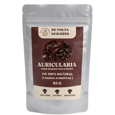 Cogumelo Auricularia auricula-judae  100% Pura Moída 50 g (farinha)