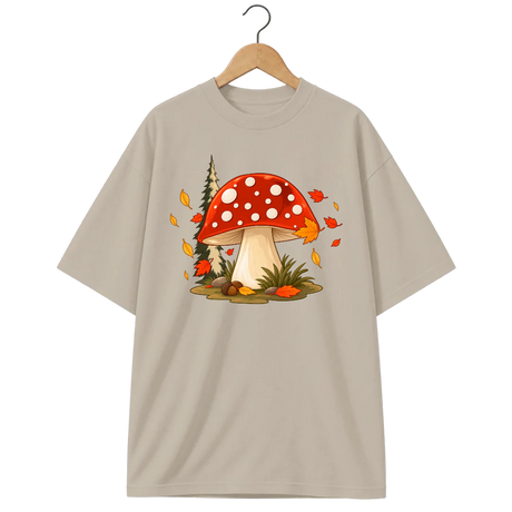 Camiseta Oversized Cogumelo Amanita de Outono