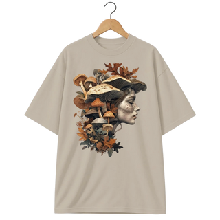 Camiseta Oversized Cogumelo Cabeça de Outono