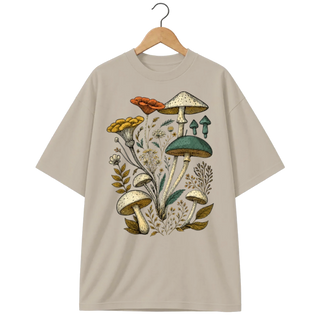 Camiseta Oversized Cogumelo Canteiro Selvagem