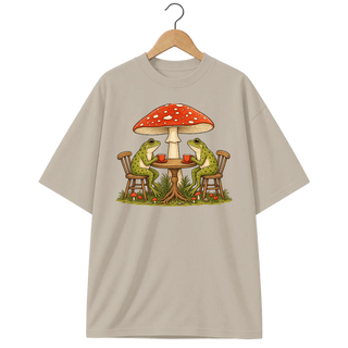Camiseta Oversized Cogumelo Chá das Cinco no Bosque