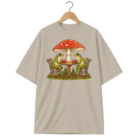 Camiseta Oversized Cogumelo Chá das Cinco no Bosque