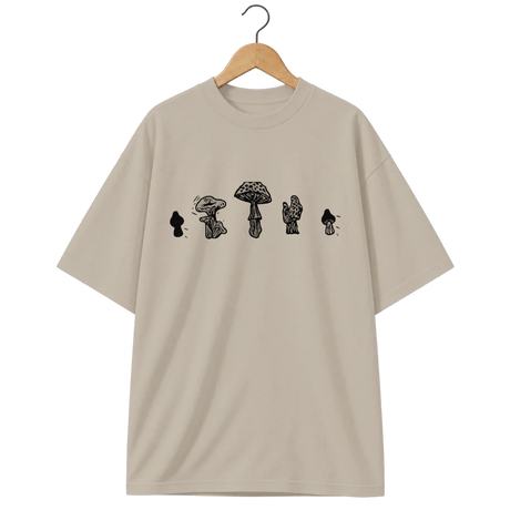 Camiseta Oversized Cogumelo Cinco Passos