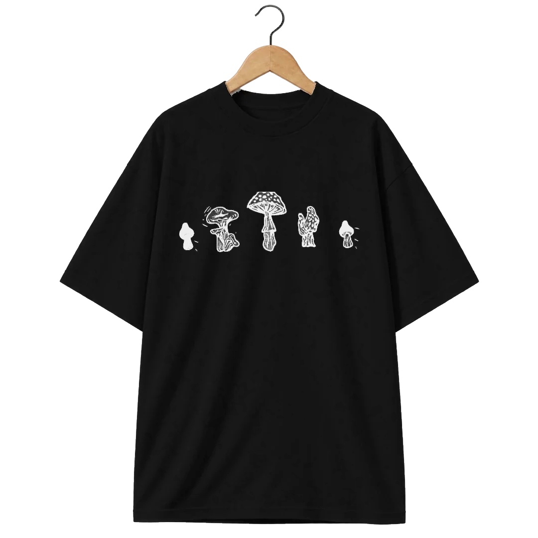 Camiseta Oversized Cogumelo Cinco Passos