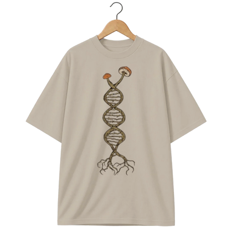 Camiseta Oversized Cogumelo Código das Raízes
