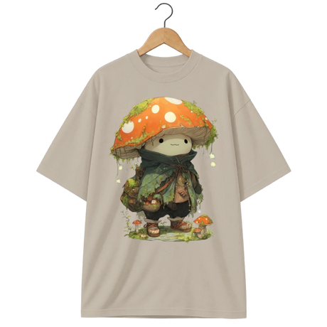 Camiseta Oversized Cogumelo Aventureiro