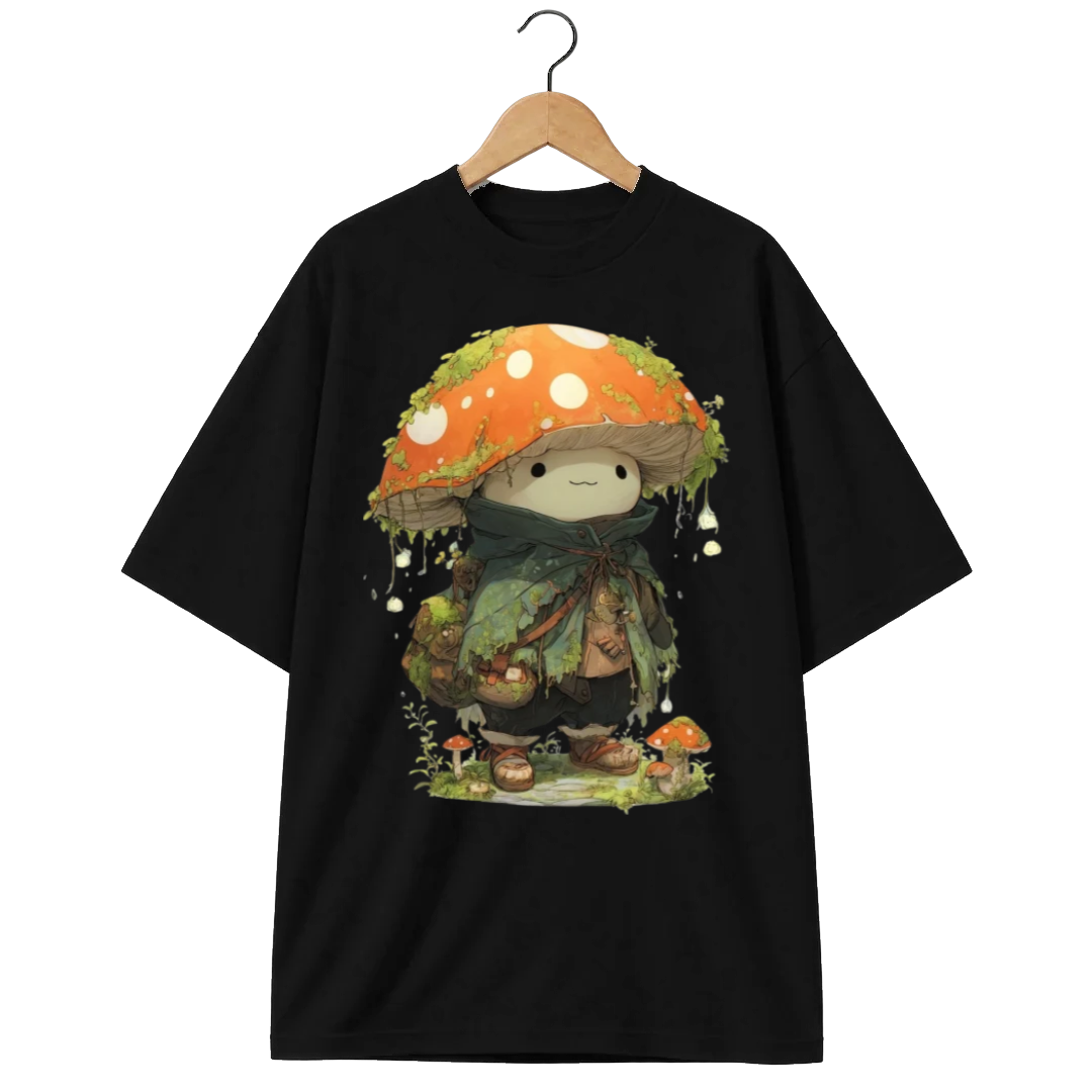 Camiseta Oversized Cogumelo Aventureiro