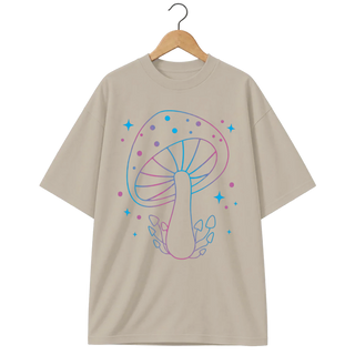 Camiseta Oversized Cogumelo Luz da Escuridão