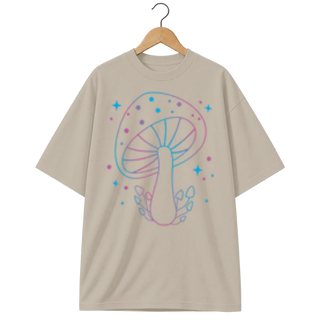 Camiseta Oversized Cogumelo Luz da Escuridão