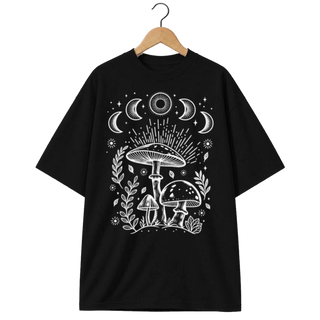 Camiseta Oversized Cogumelos da Lua