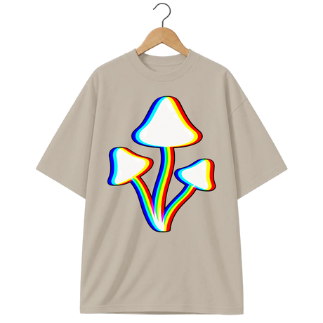 Camiseta Oversized Cogumelo Prisma