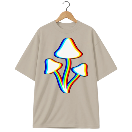 Camiseta Oversized Cogumelo Prisma