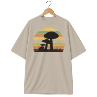Camiseta Oversized Cogumelo Raízes Retrô