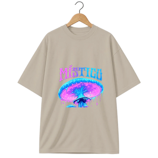 Camiseta Oversized Cogumelo Roxo Místico