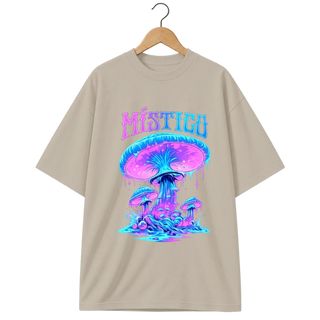 Camiseta Oversized Cogumelo Roxo Místico