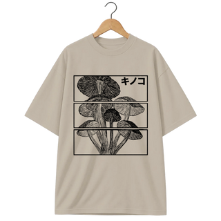 Camiseta Oversized Cogumelos em Três Atos