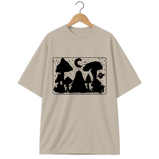 Camiseta Oversized Cogumelos Fantasmas