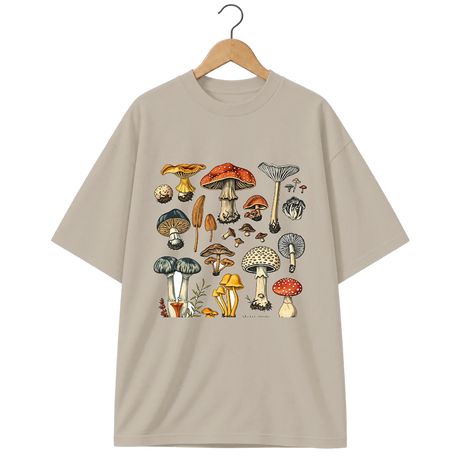 Camiseta Oversized Cogumelo Coleção de Campo