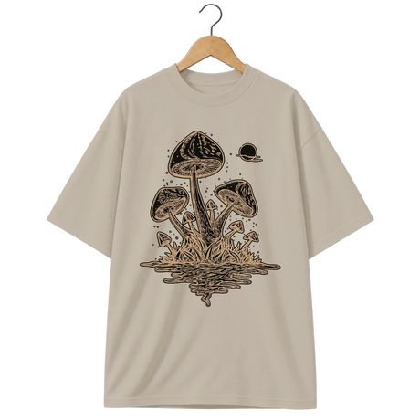 Camiseta Oversized Cogumelo Espelho d'Água