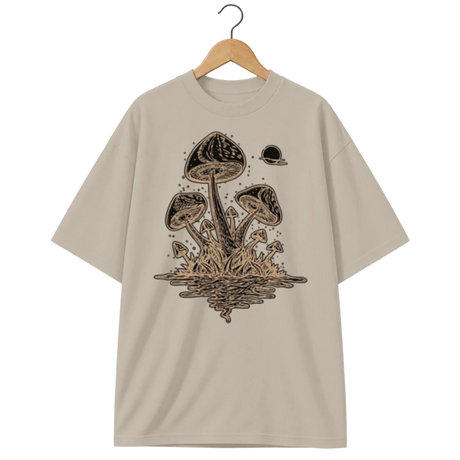 Camiseta Oversized Cogumelo Espelho d'Água
