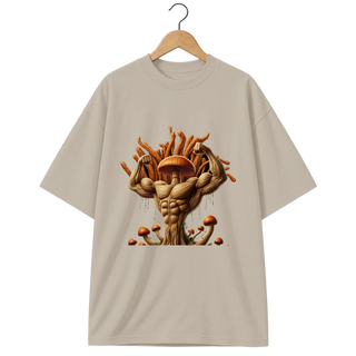 Camiseta Oversized Cogumelo Força do Micélio