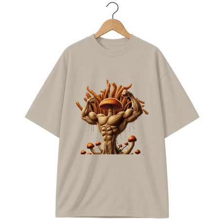 Camiseta Oversized Cogumelo Força do Micélio