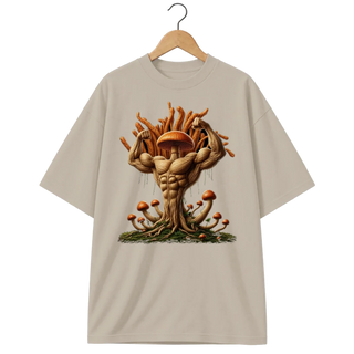 Camiseta Oversized Cogumelo Força do Micélio