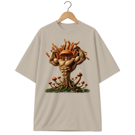 Camiseta Oversized Cogumelo Força do Micélio
