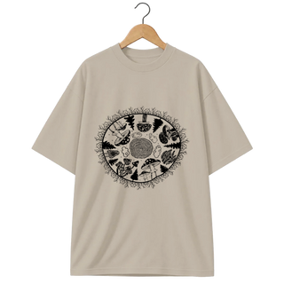 Camiseta Oversized Cogumelo Forest Circle