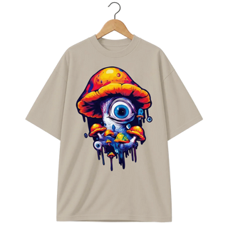 Camiseta Oversized Cogumelo Forma Orgânica