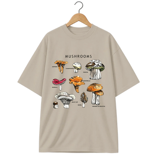 Camiseta Oversized Guia de Cogumelos