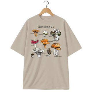 Camiseta Oversized Guia de Cogumelos