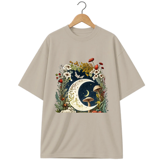 Camiseta Oversized Cogumelo Lua Florida