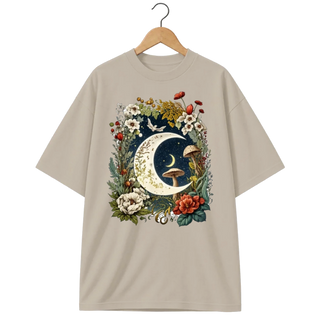 Camiseta Oversized Cogumelo Lua Florida