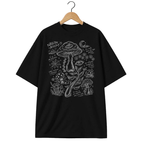 Camiseta Oversized Cogumelo Nascido Assim