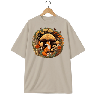 Camiseta Oversized Cogumelo Raposa da Clareira