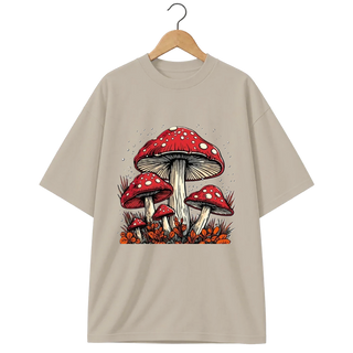 Camiseta Oversized Cogumelo Roda de Amanitas
