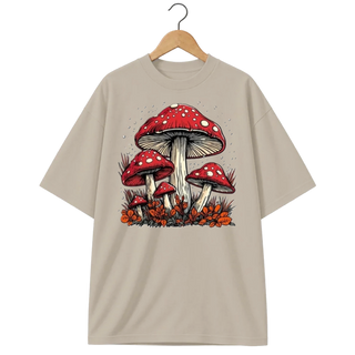 Camiseta Oversized Cogumelo Roda de Amanitas