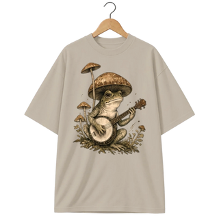 Camiseta Oversized Cogumelo Sapo Banjo Micológico