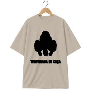 Camiseta Oversized Cogumelo Temporada de Caça